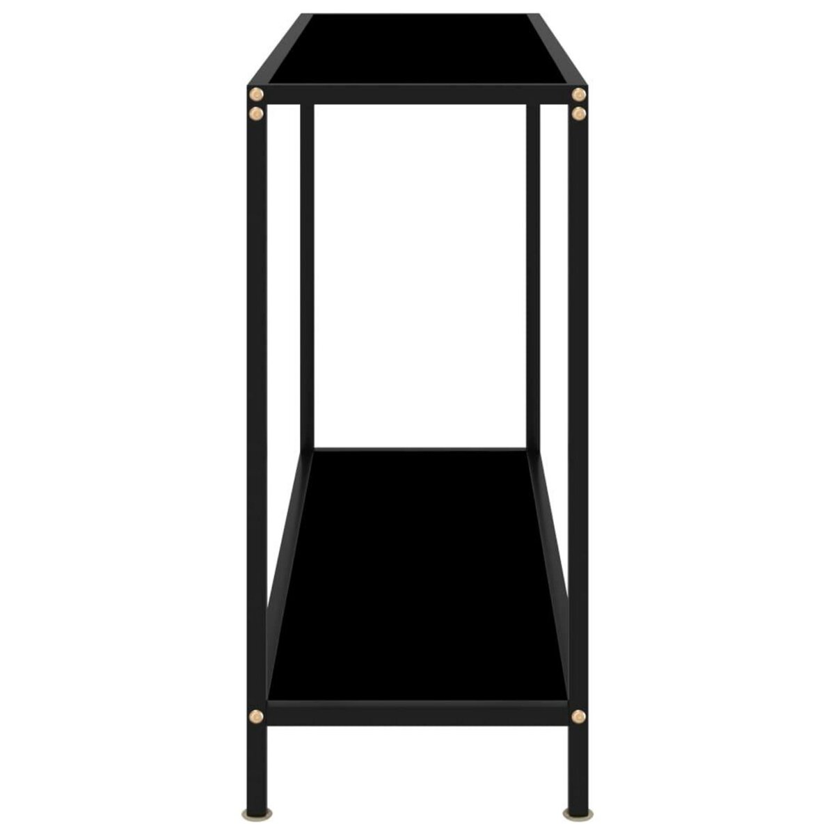 VIDAXL Table console Noir 100x35x75 cm Verre trempe