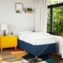 Voir la diapositive 1 : VIDAXL Cadre de lit sans matelas bleu 90x200 cm tissu