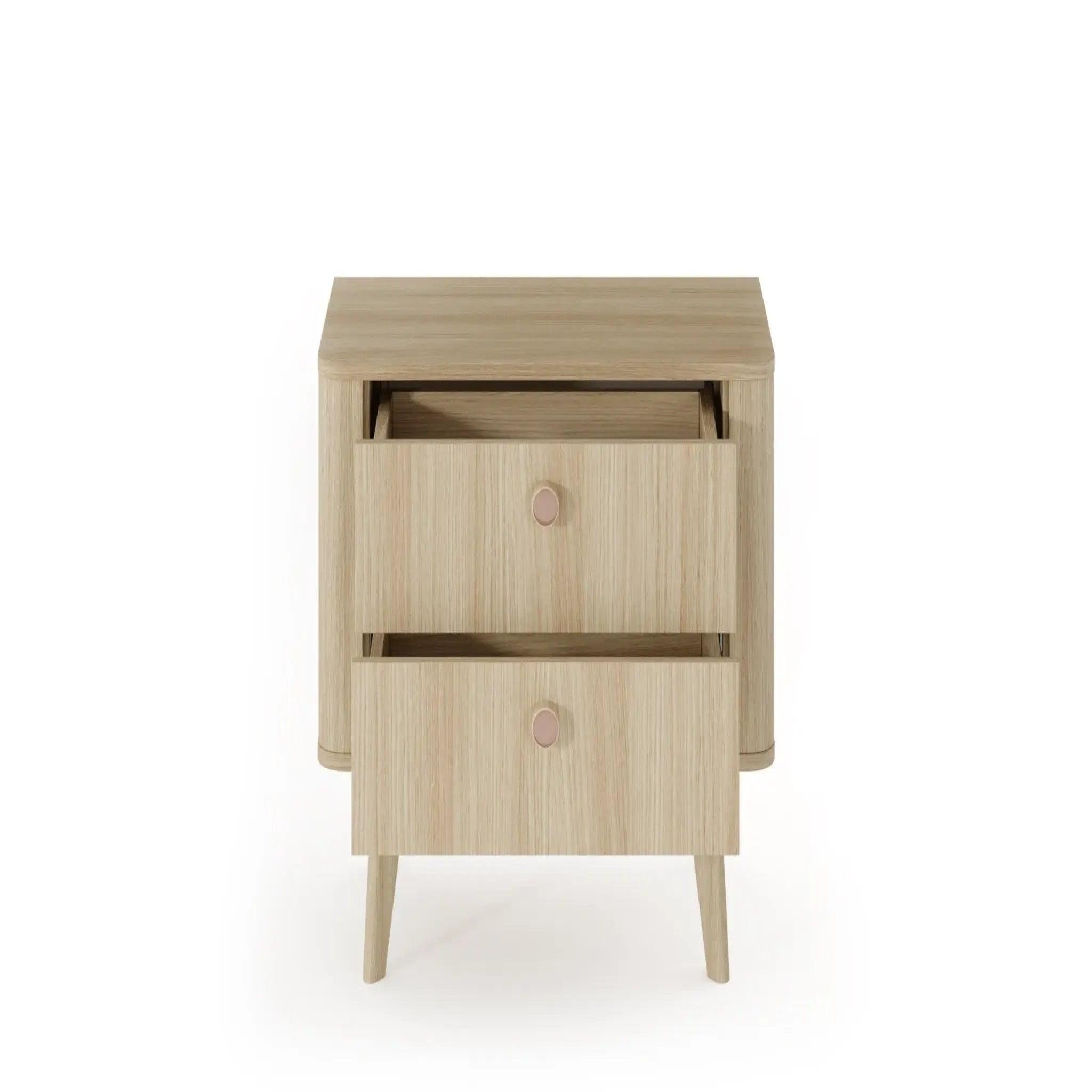 Voir la diapositive 6 : CASANOVA PARIS Elora - table de chevet 63cm2 tiroirs pieds bois