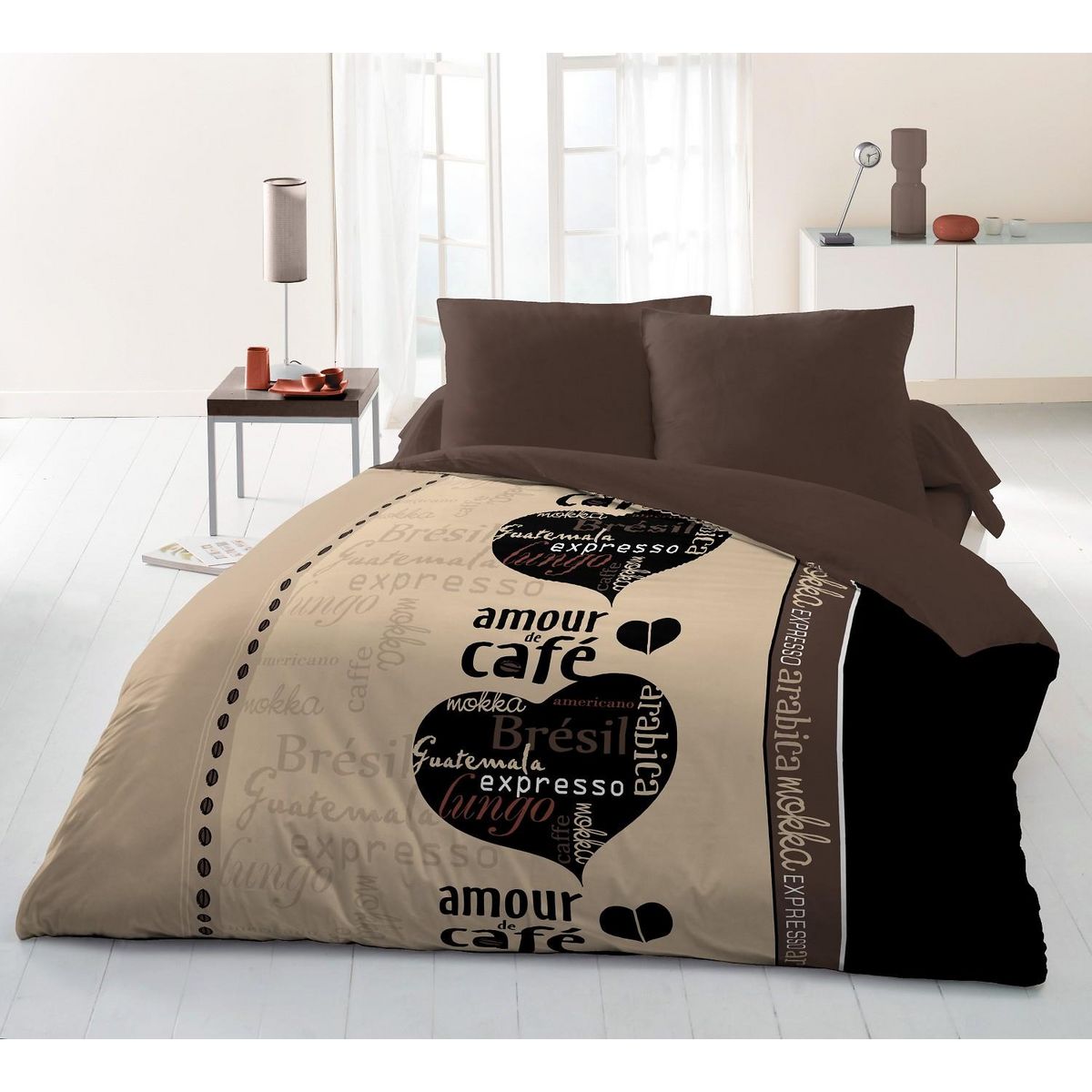 Home collection Couette 140x200cm 400gr/m2 amour de cafe