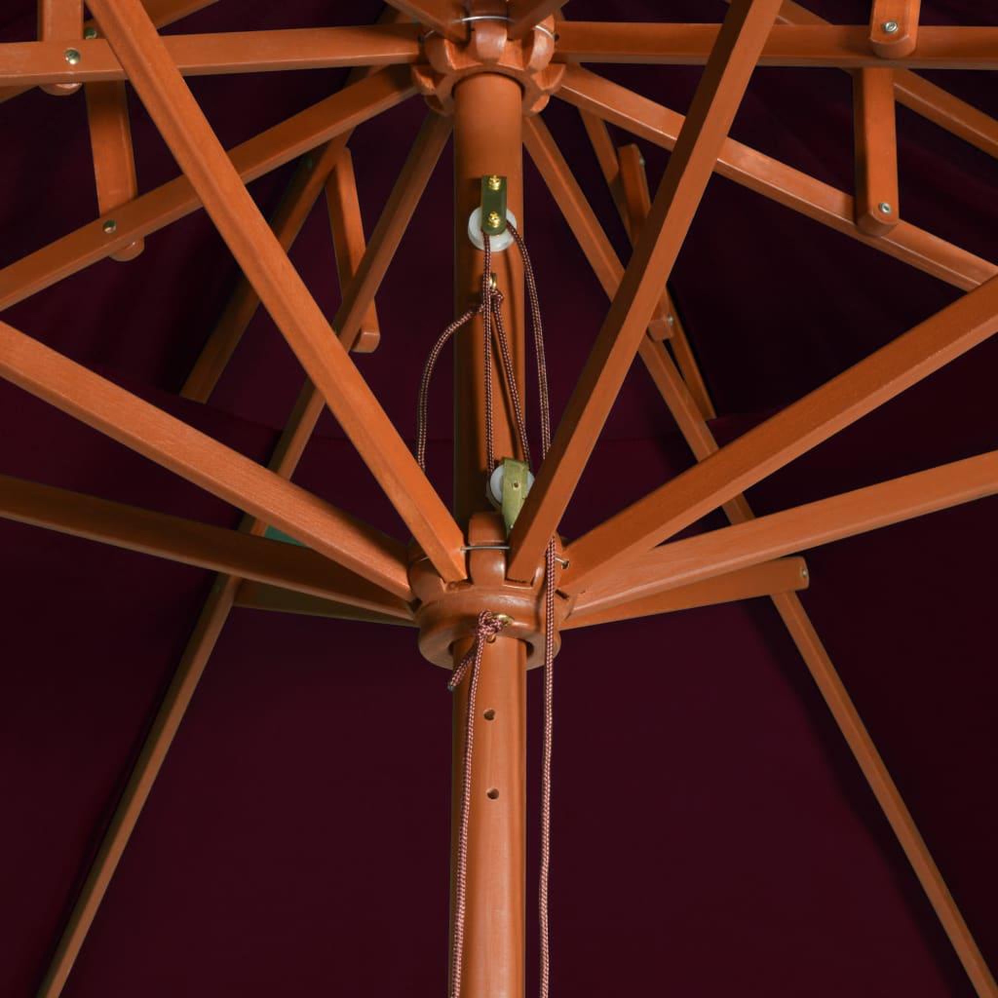 Voir la diapositive 5 : VIDAXL Parasol a deux etages avec mat en bois rouge bordeaux 270 cm