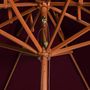 Voir la diapositive 5 : VIDAXL Parasol a deux etages avec mat en bois rouge bordeaux 270 cm