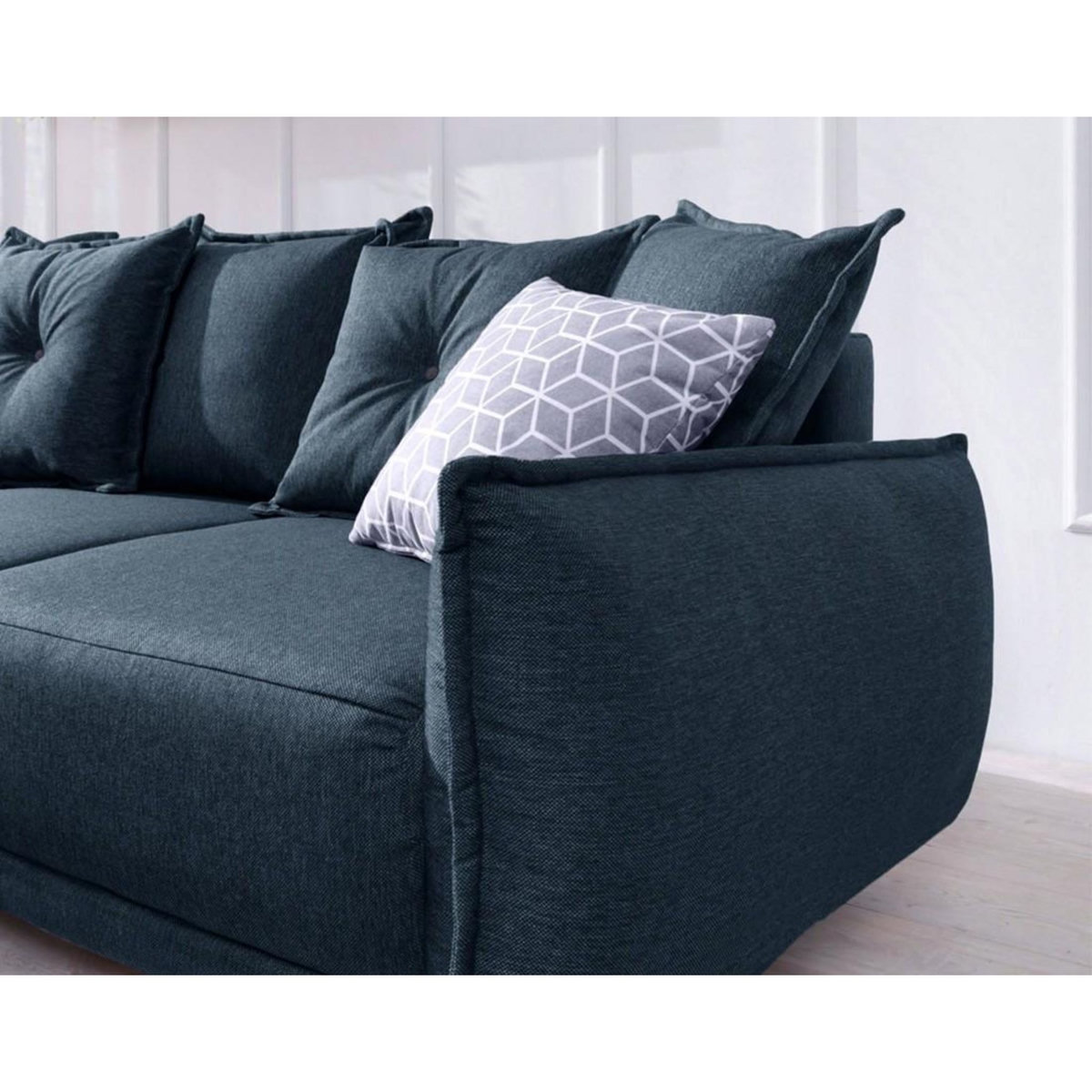 BEST MOBILIER Lena - canapé d'angle réversible convertible - 4 places - style scandinave