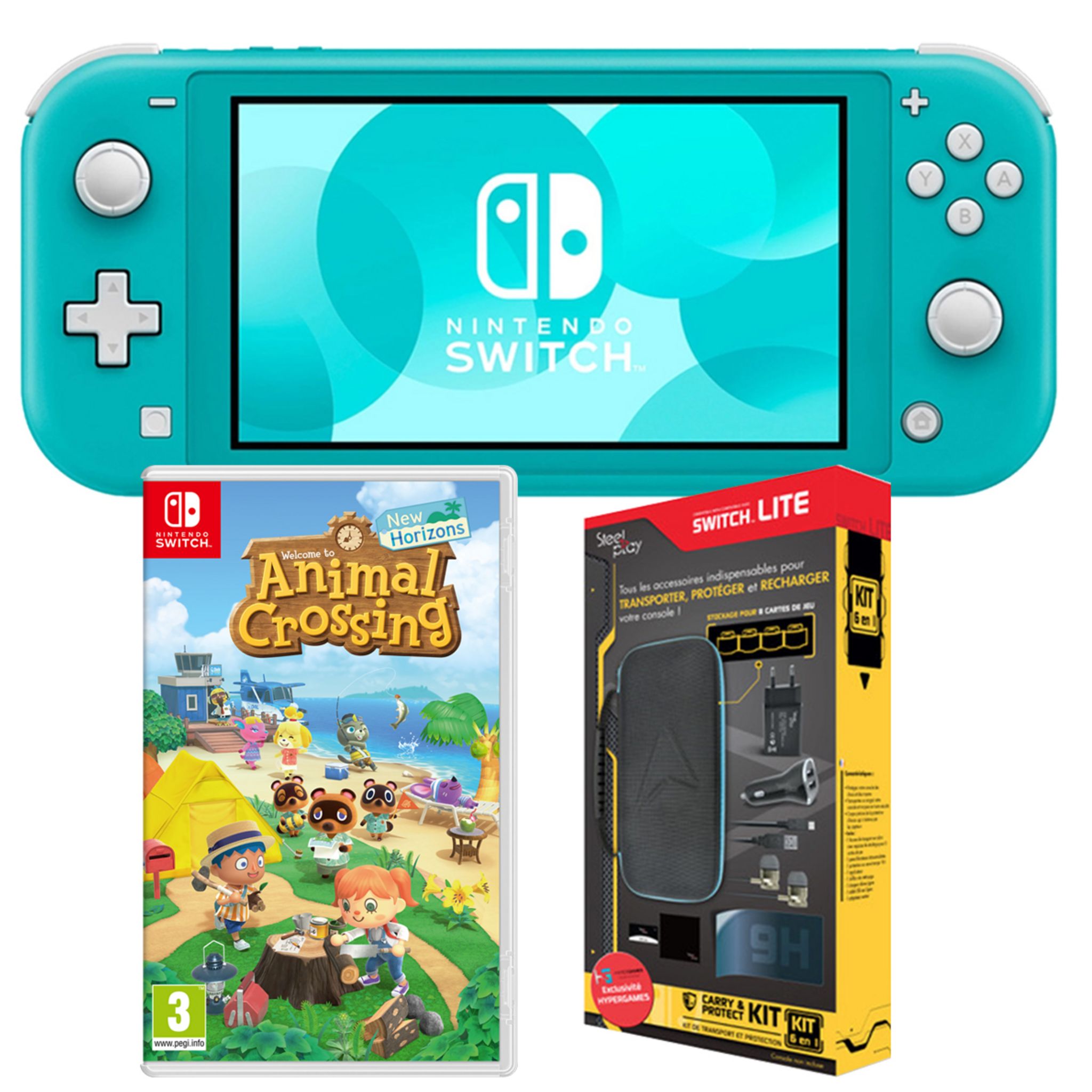 NINTENDO EXCLU WEB Console Nintendo Switch Lite Turquoise + Animal