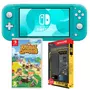 NINTENDO EXCLU WEB Console Nintendo Switch Lite Turquoise + Animal Crossing New Horizons + Pack 6 Accessoires Exclusif Auchan