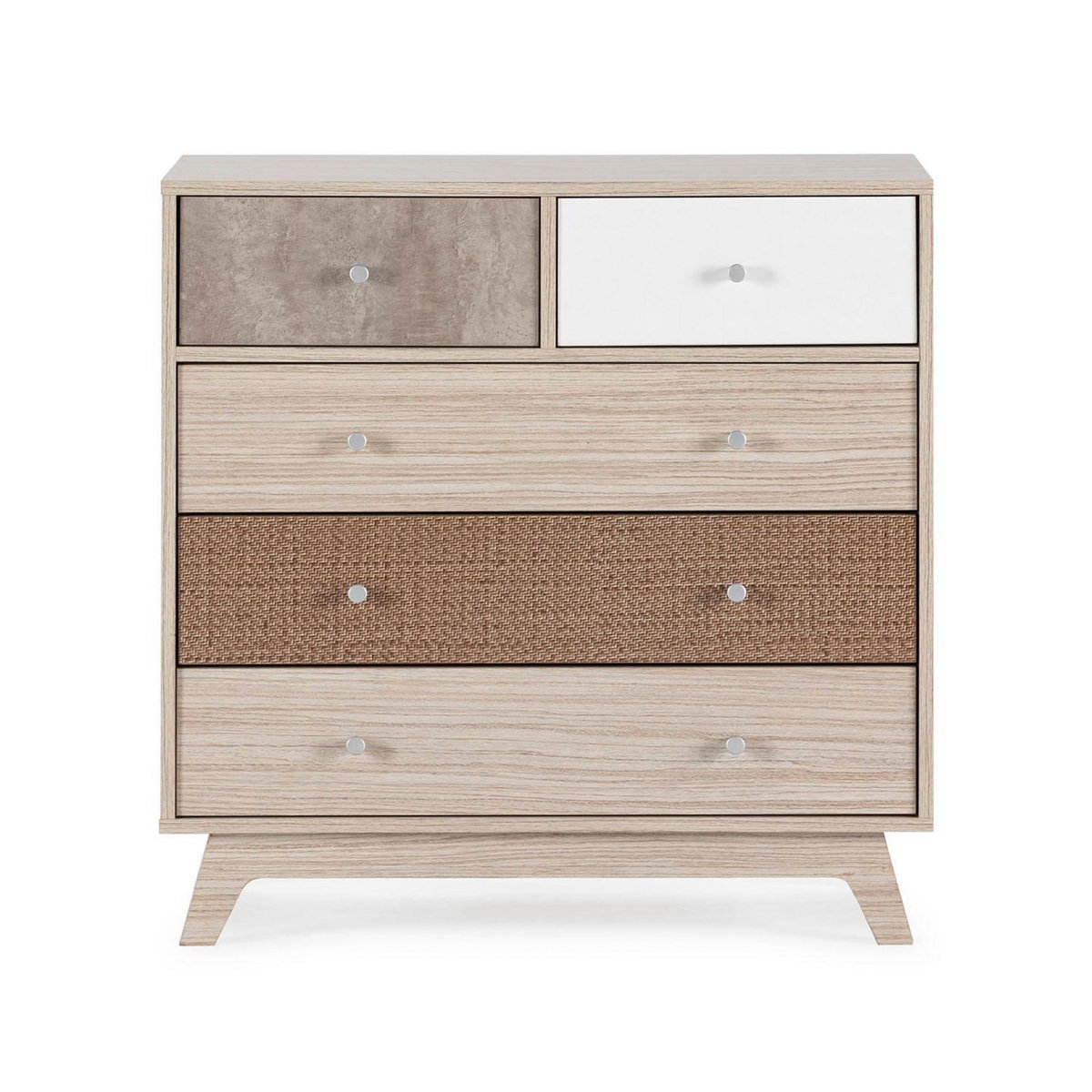 VS VENTA-STOCK Commode de nuit Maia 5 tiroirs multicolores
