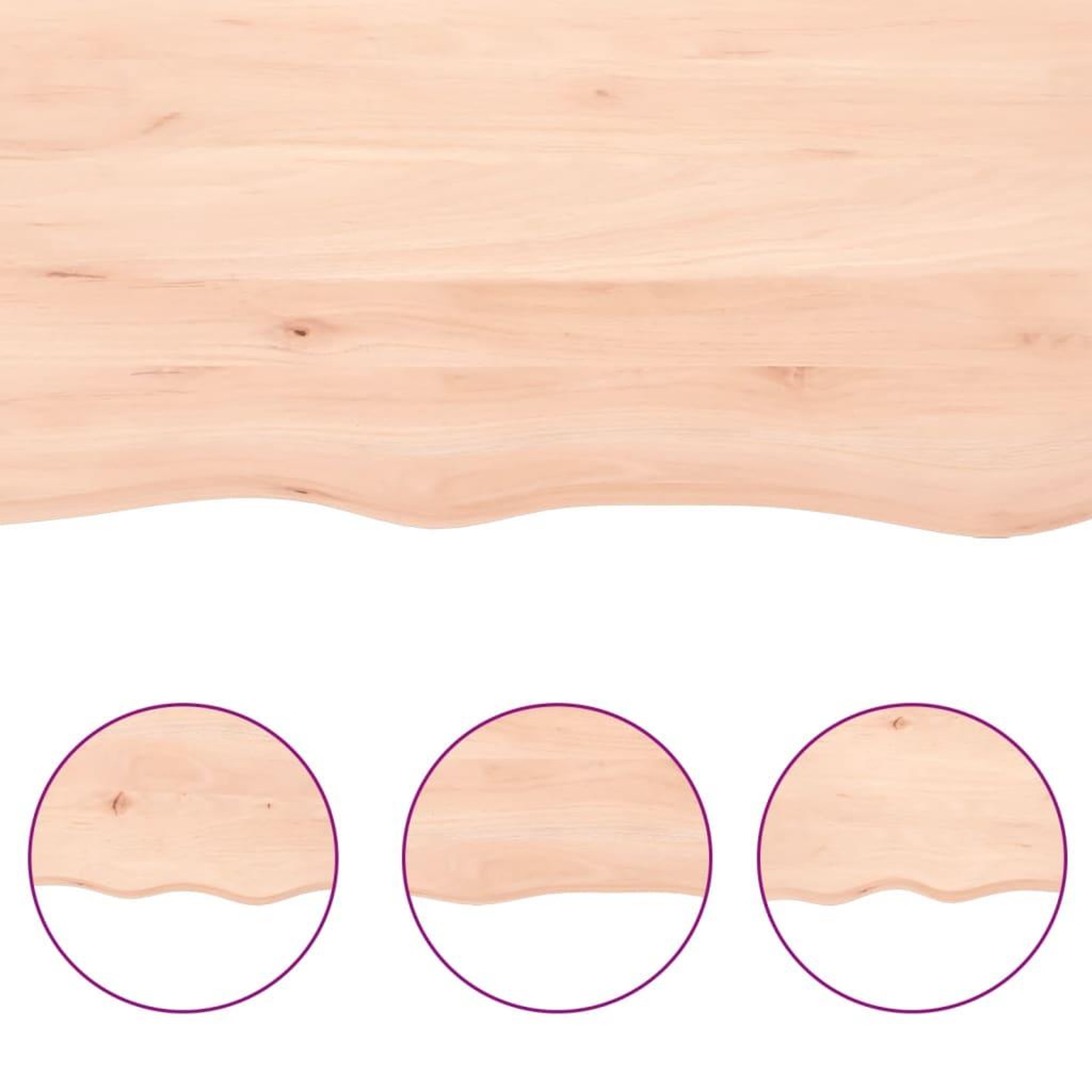 Voir la diapositive 5 : VIDAXL Comptoir de salle de bain 100x60x(2-4)cm bois massif non traite