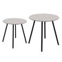 Voir la diapositive 1 : Paris Prix Lot de 2 Tables d'Appoint Design  Pluton  48cm Gris