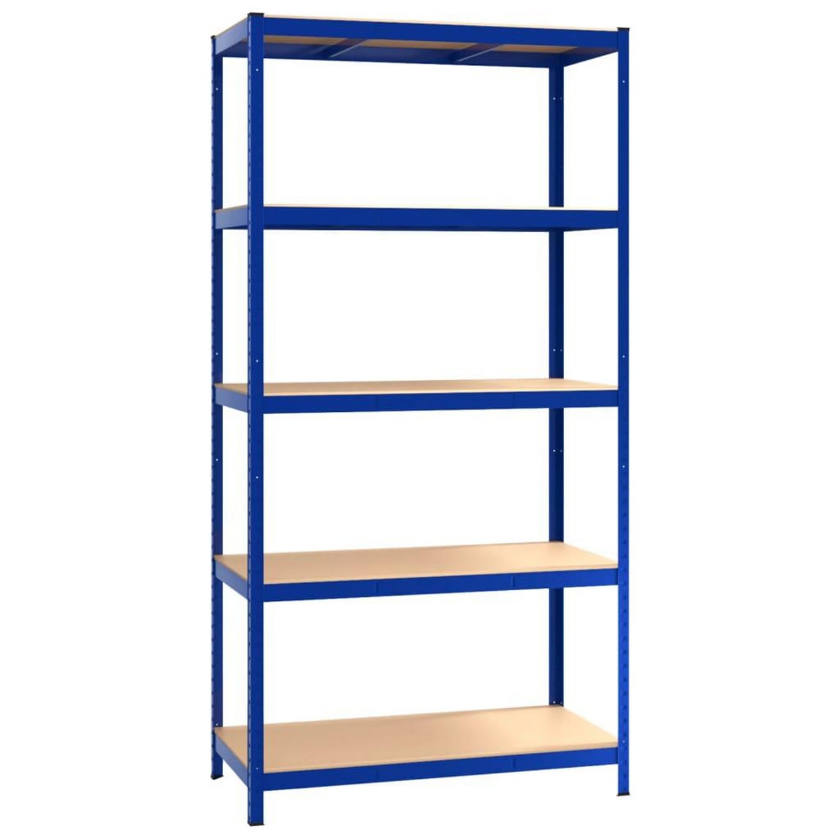 VIDAXL Etagere de rangement a 5 niveaux Bleu Acier et bois ingenierie