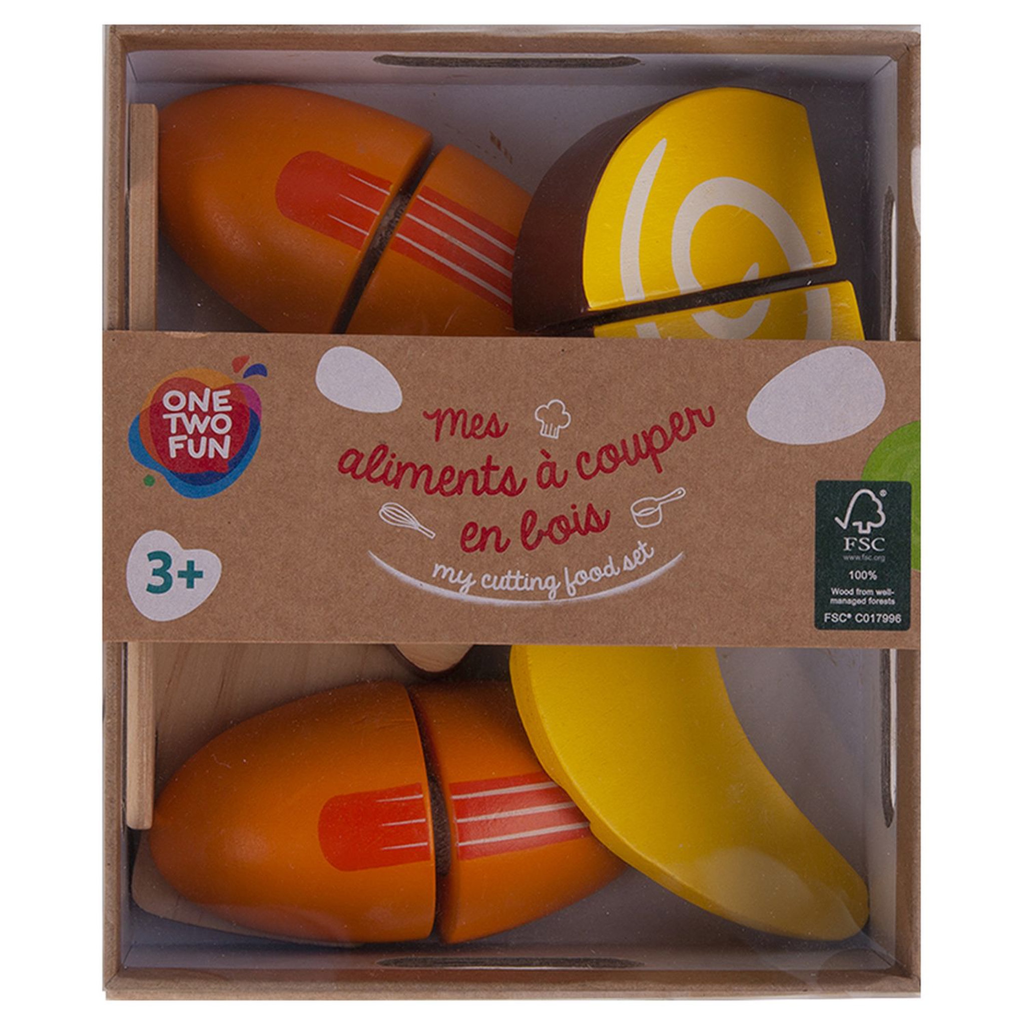 Voir la diapositive 3 : One Two Fun Mes aliments à couper en bois