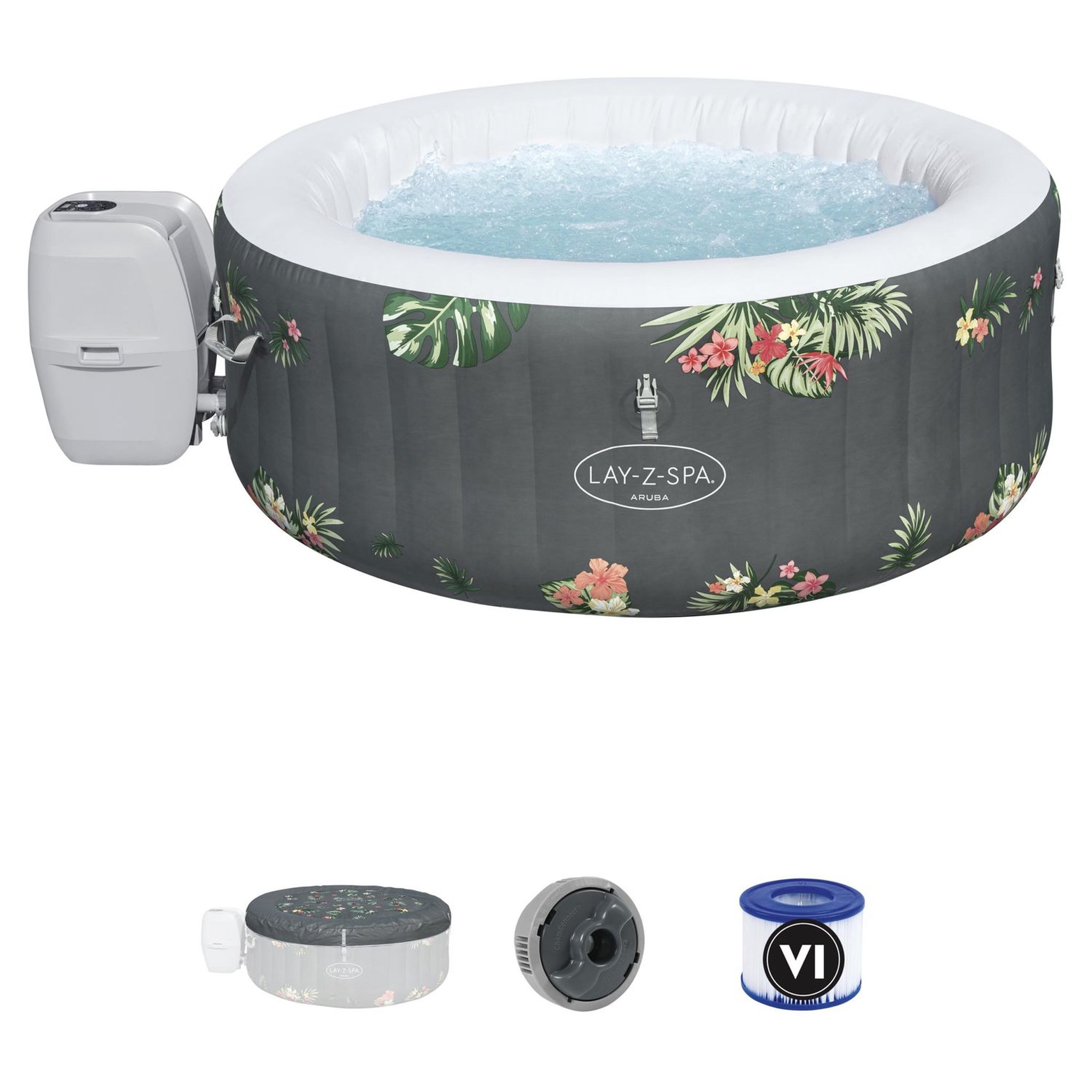 Voir la diapositive 7 : BESTWAY Spa gonflable rond 2-3 personnes 170x66cm ARUBA