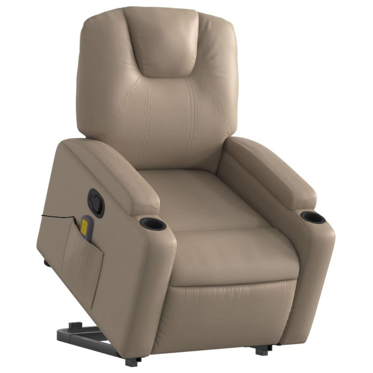 VIDAXL Fauteuil inclinable de massage Cappuccino Similicuir