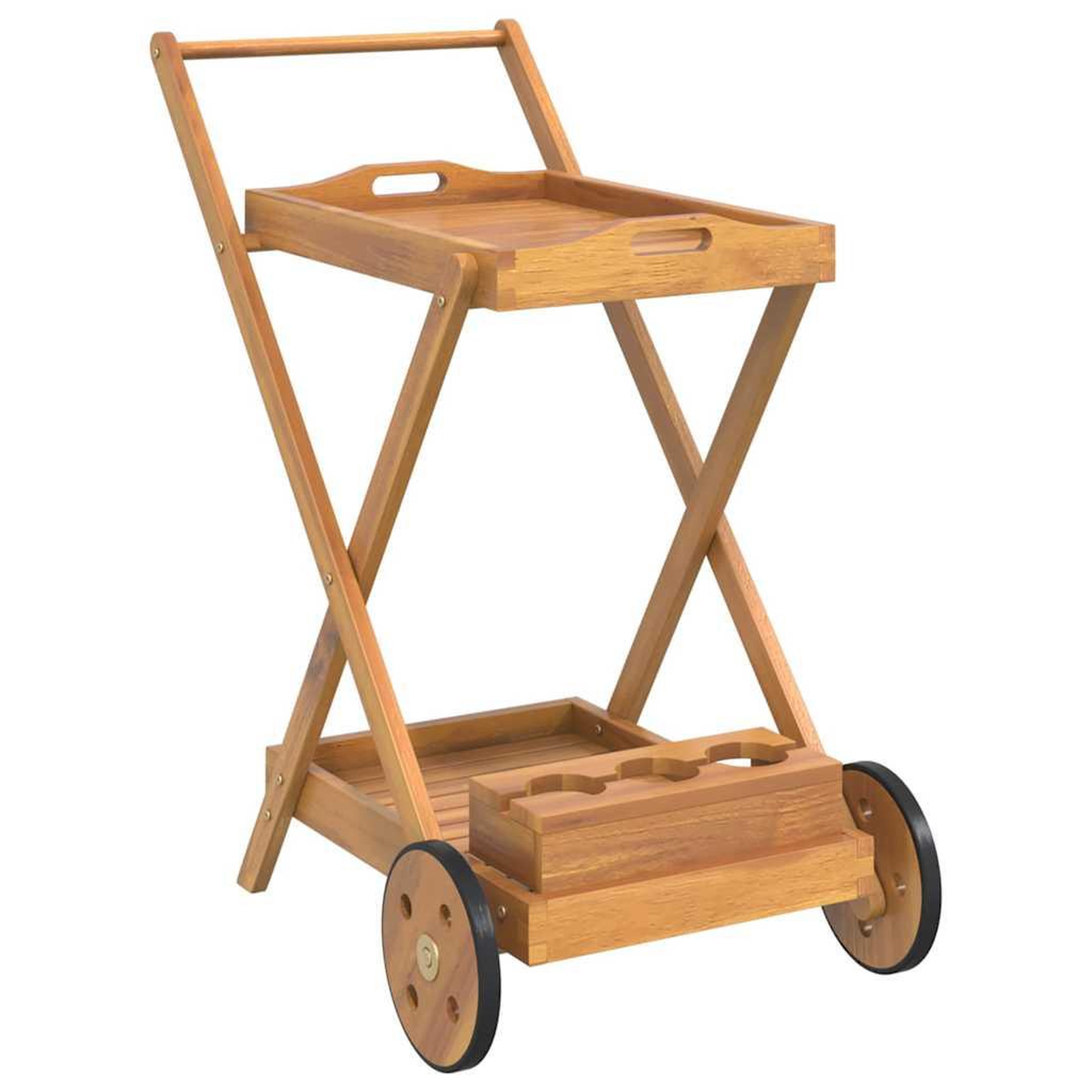 VIDAXL Chariot a the 54x87x90 cm bois massif d'acacia