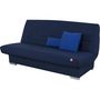 Voir la diapositive 2 : MARKET24 Banquette clic clac 3 places - Bleu - Couchage 120x190 cm