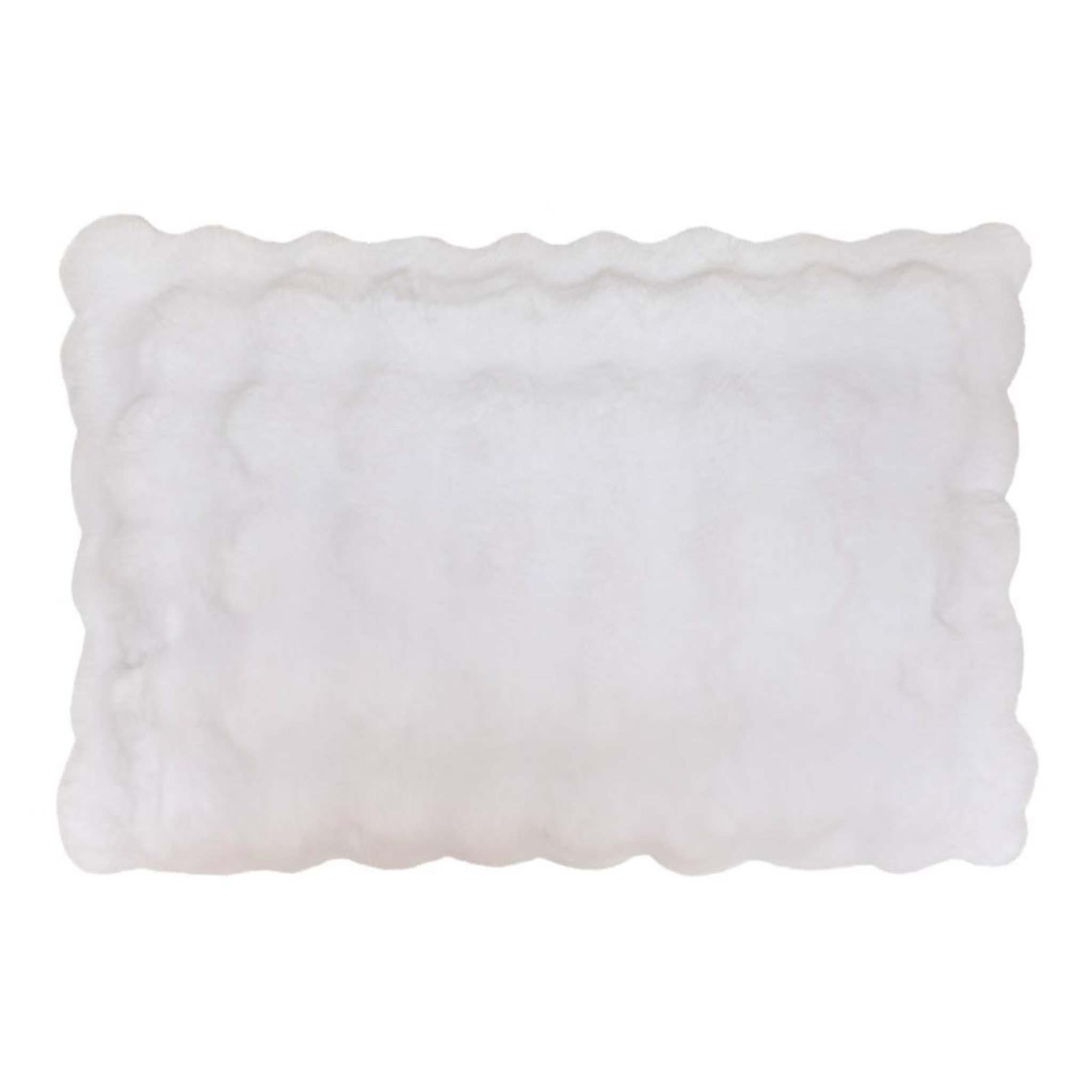 ATMOSPHERA Coussin effet fourrure 3d  zephy  50x80cm blanc
