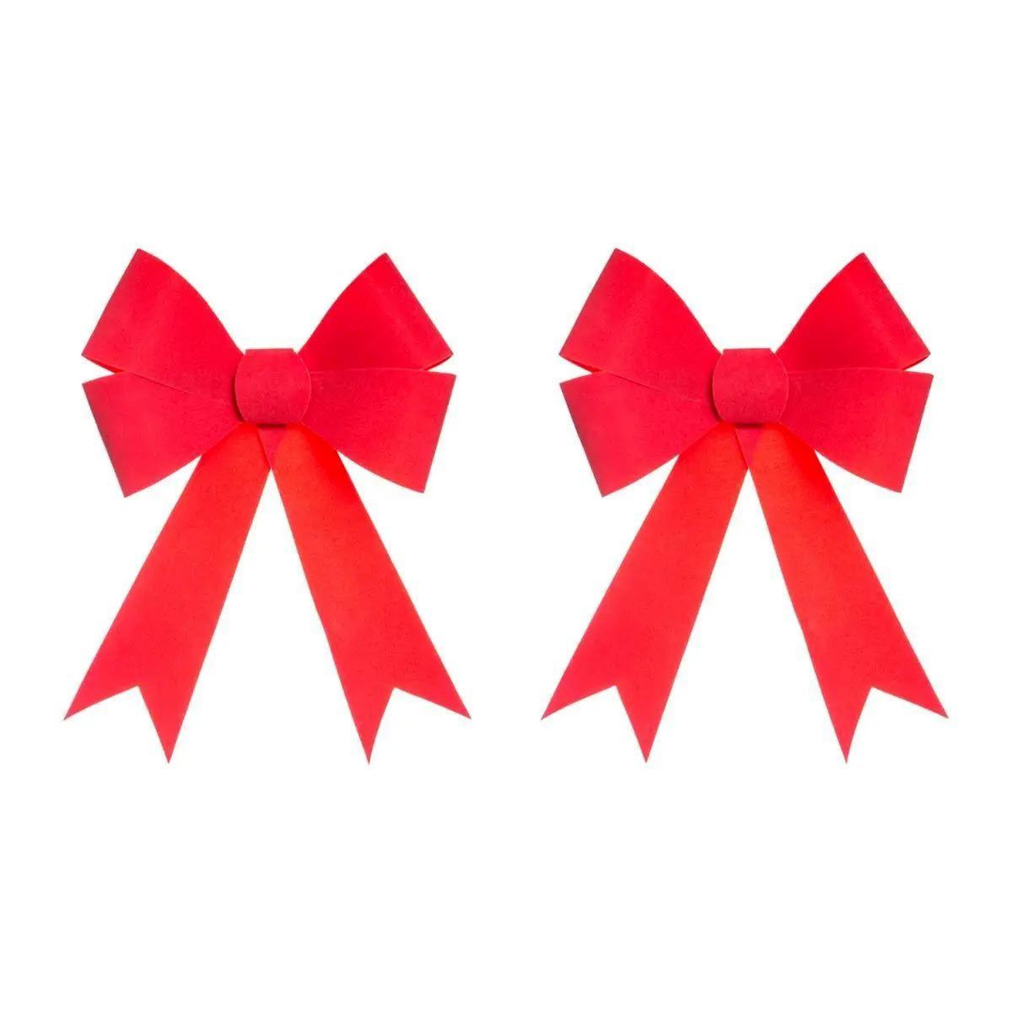 ATMOSPHERA Lot de 2 nœuds déco  soir de noël  17cm rouge