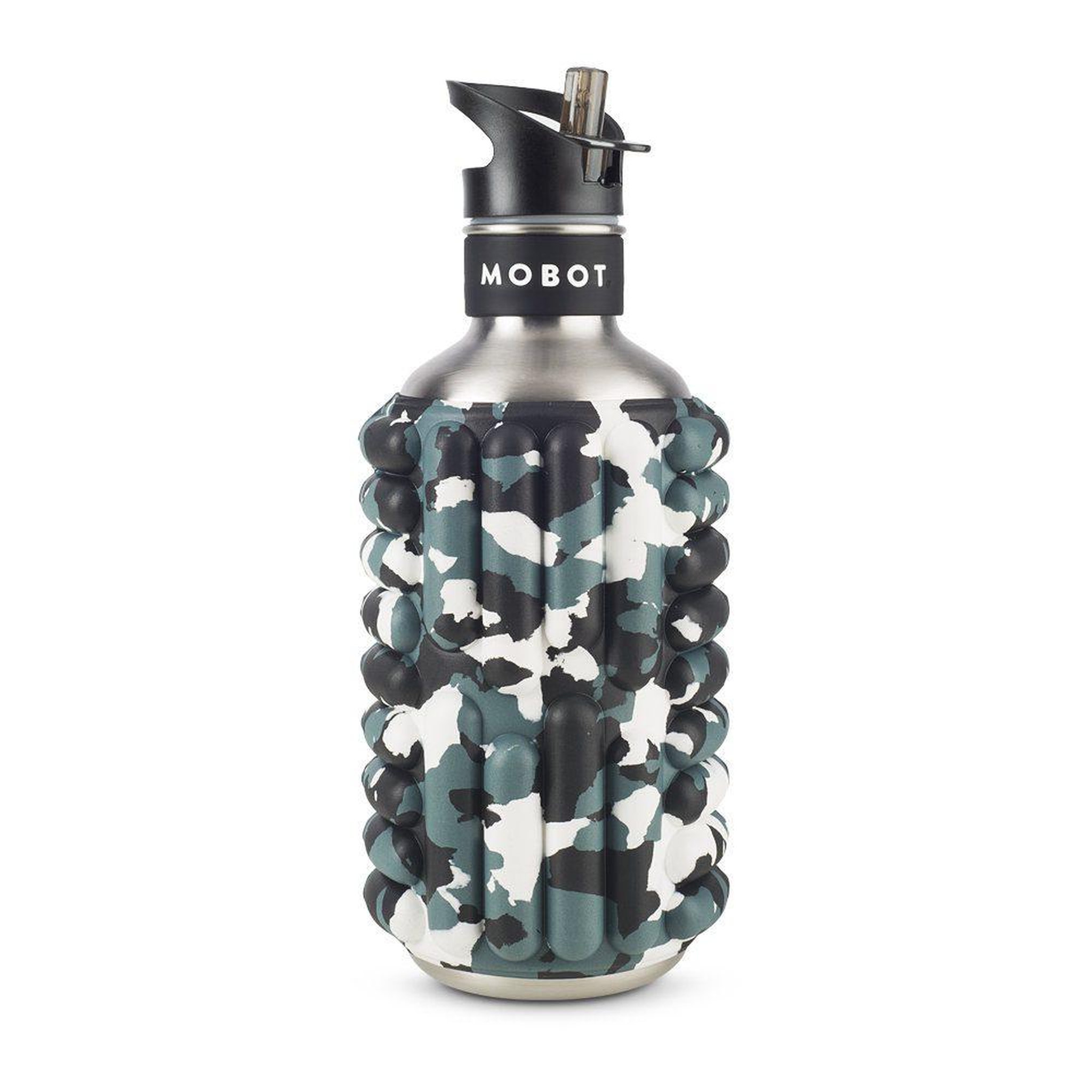 MOBOT Bouteille de sport - mobot - fonction 2 en 1 rouleau de massage - noir black ops