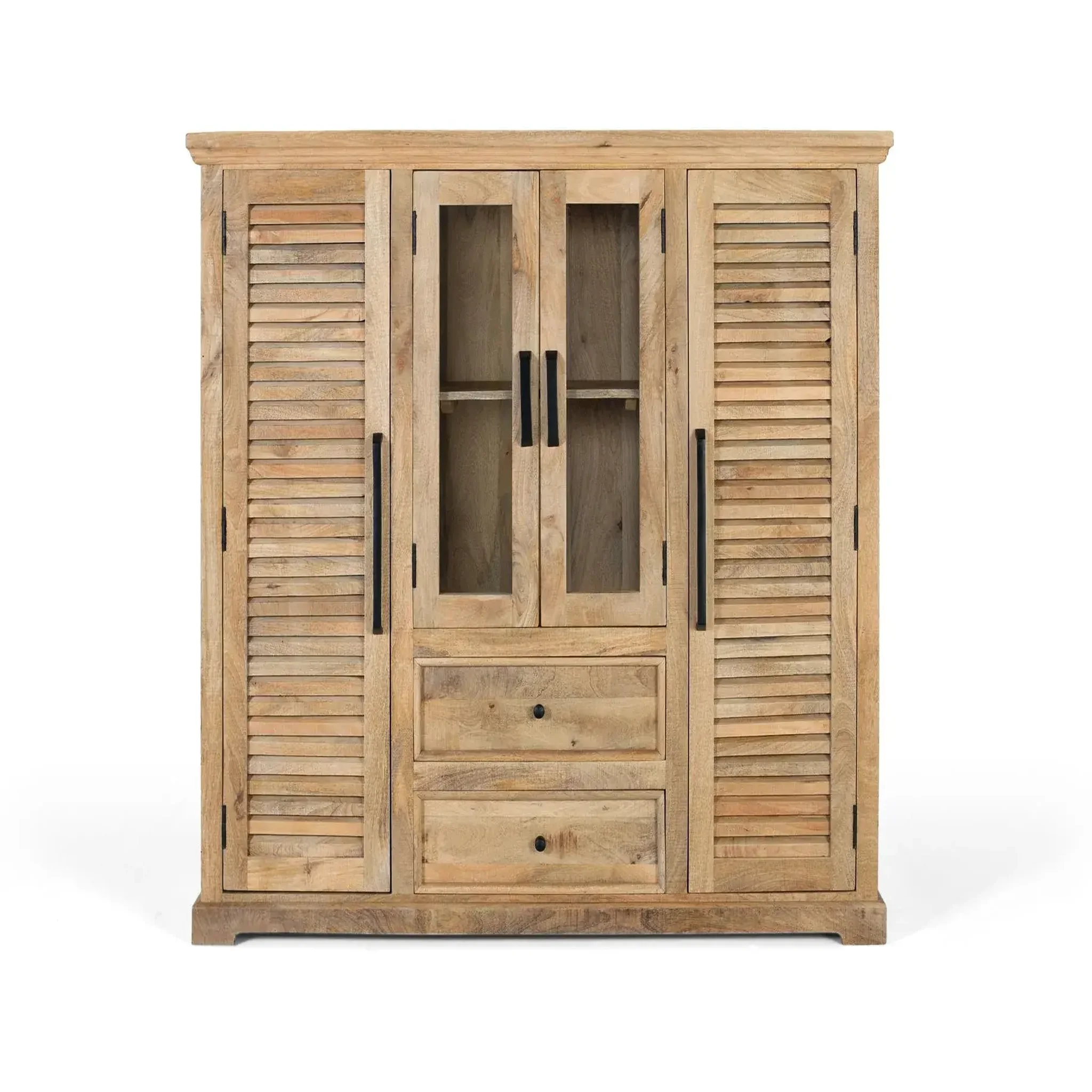 GINER Y COLOMER SL Vaisselier en bois de manguier 160 cm style rustique contemporain