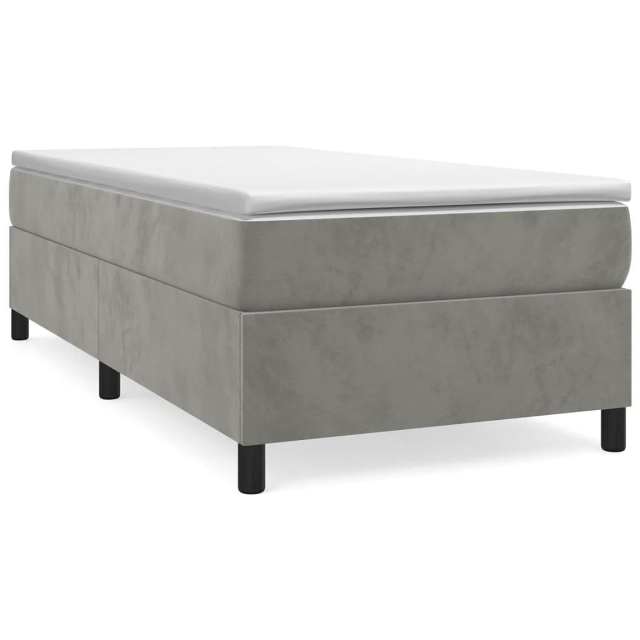 Voir la diapositive 2 : VIDAXL Cadre de lit sans matelas gris clair 80x200 cm velours