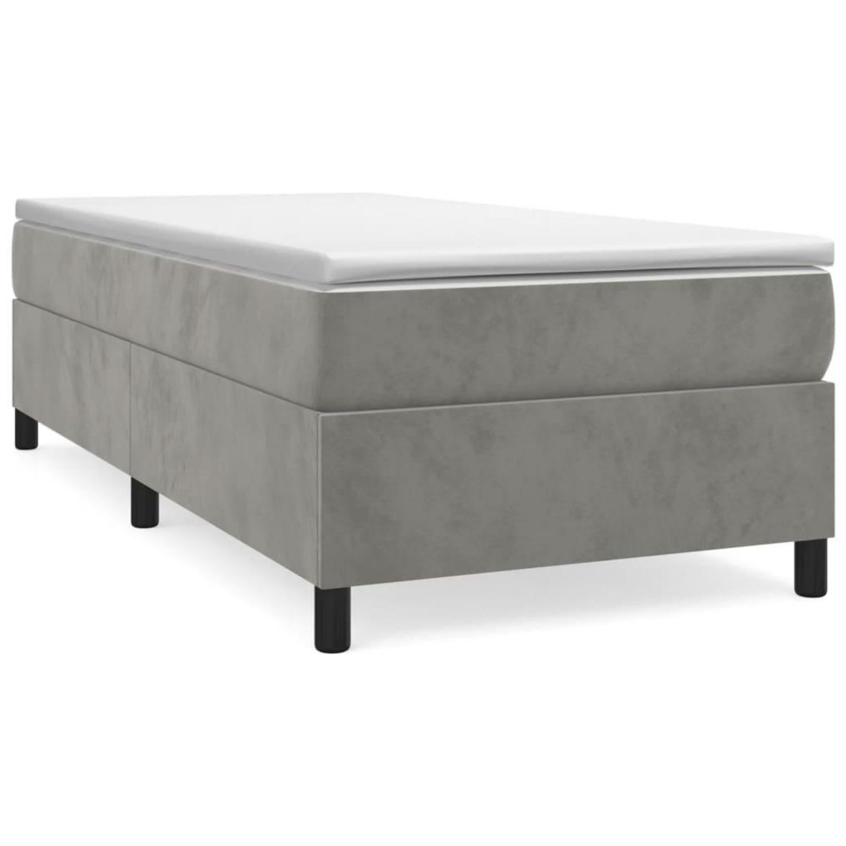VIDAXL Cadre de lit sans matelas gris clair 80x200 cm velours