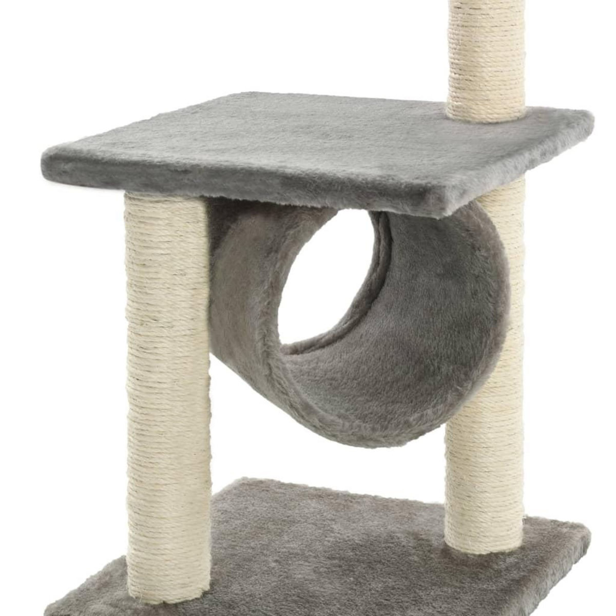 VIDAXL Arbre a chat avec griffoirs en sisal 65 cm Gris