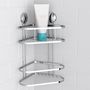 Voir la diapositive 1 : EISL EISL Etagere d'angle de douche Chrome 22x18x35 cm