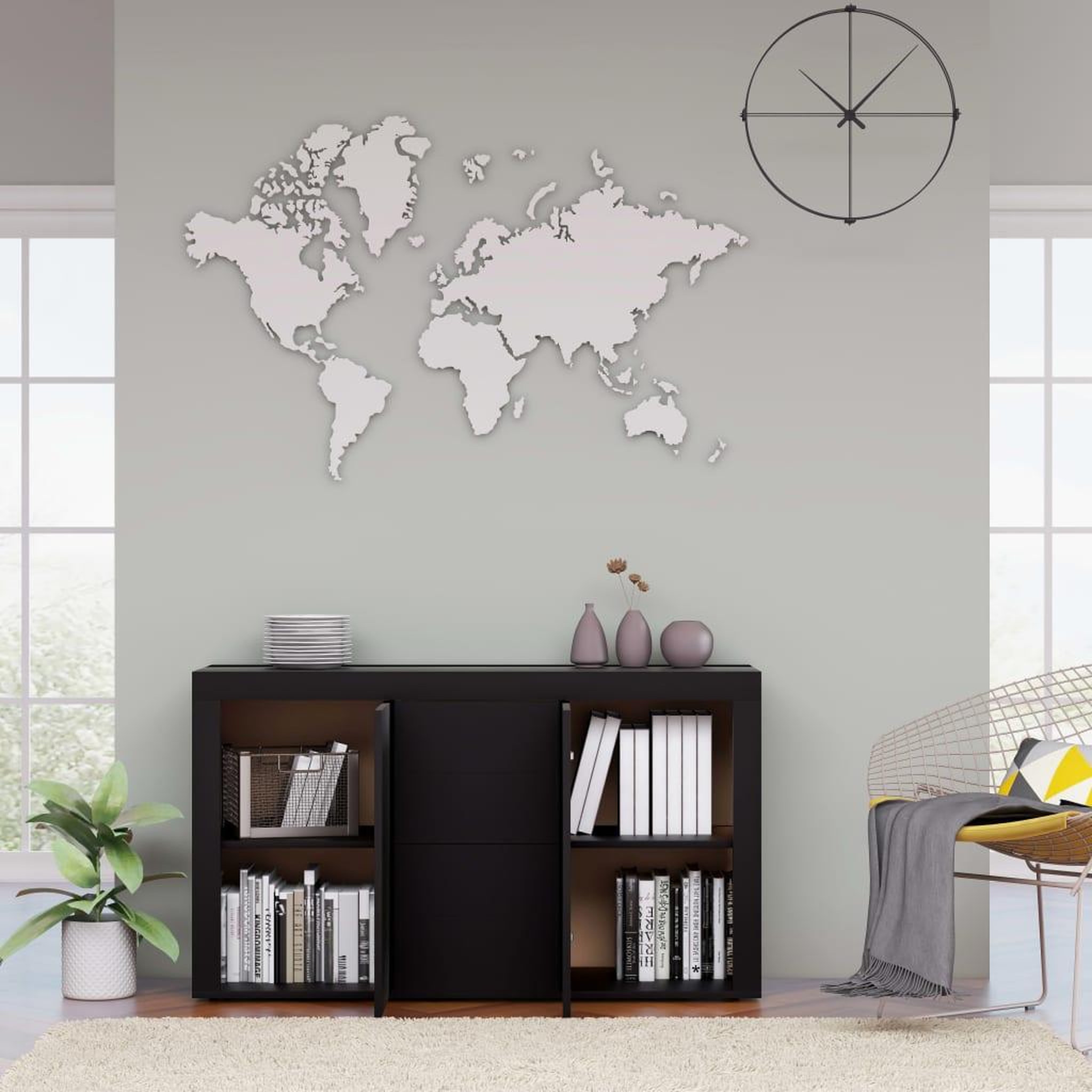 Voir la diapositive 3 : VIDAXL Buffet Noir 120x36x69 cm Bois d'ingenierie