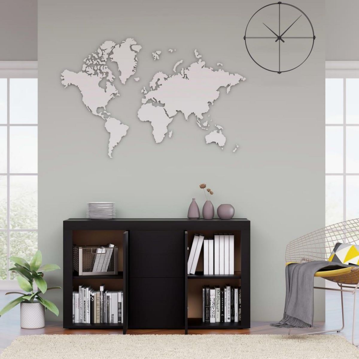 VIDAXL Buffet Noir 120x36x69 cm Bois d'ingenierie