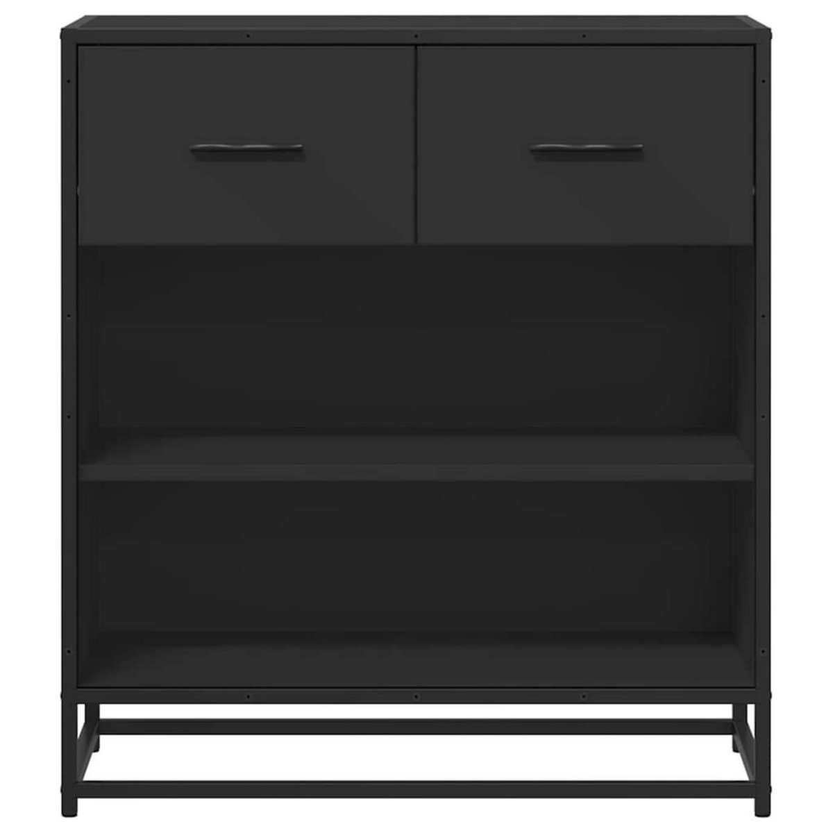 VIDAXL Buffet noir 68x35x76 cm bois d'ingenierie