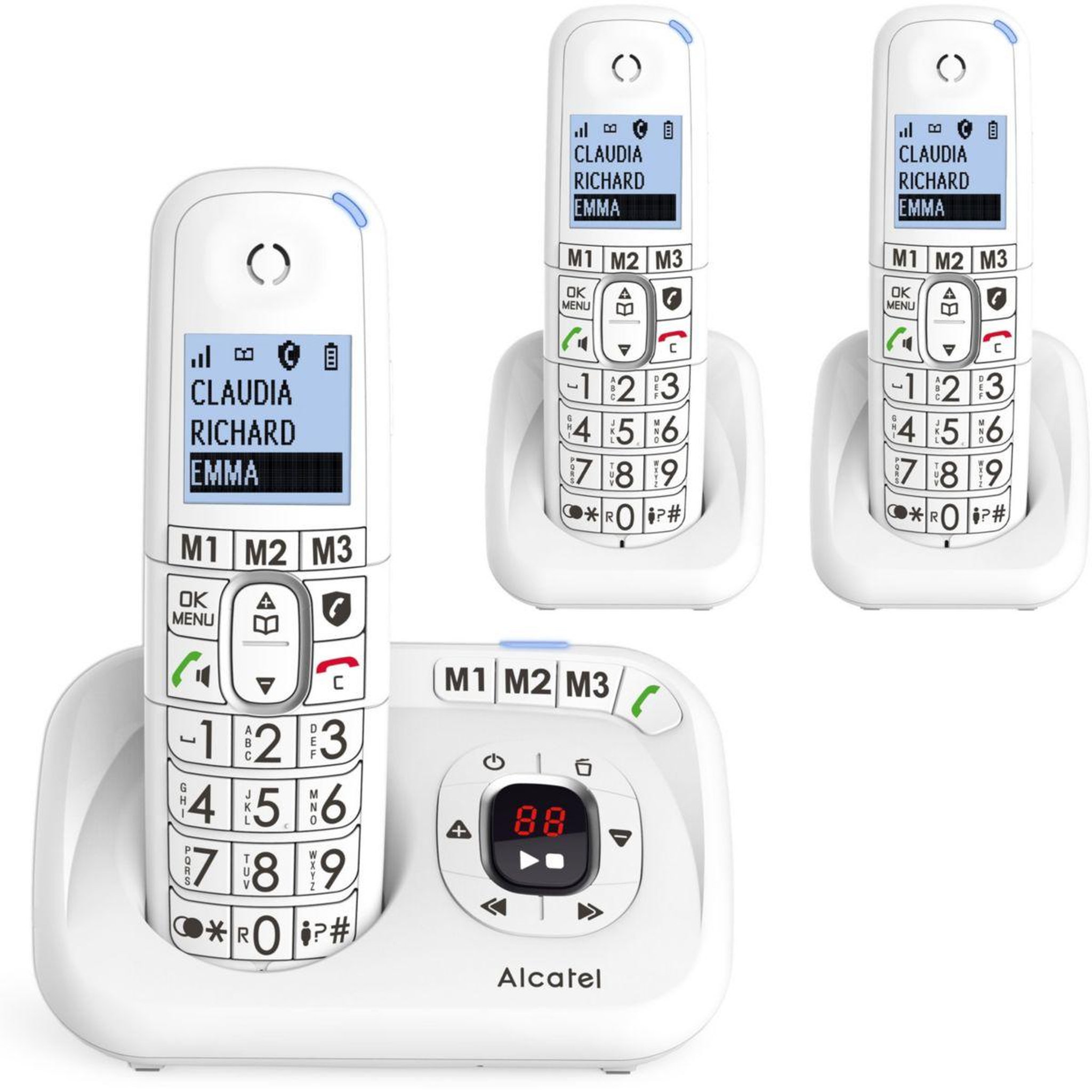 Alcatel Téléphone sans fil xl785 voice trio blanc