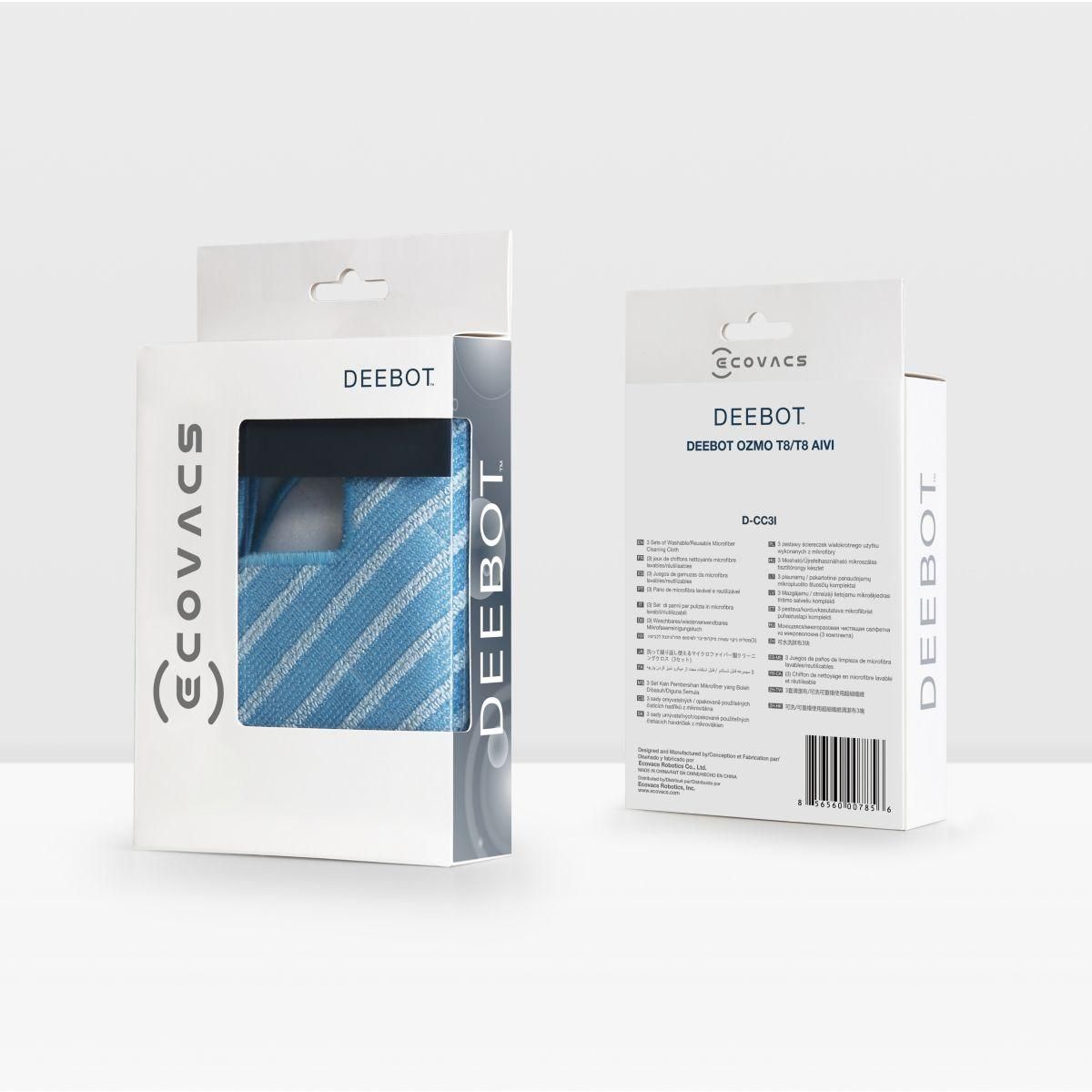 ECOVACS Lingettes et serpillères pour Deebot Ozmo série N8