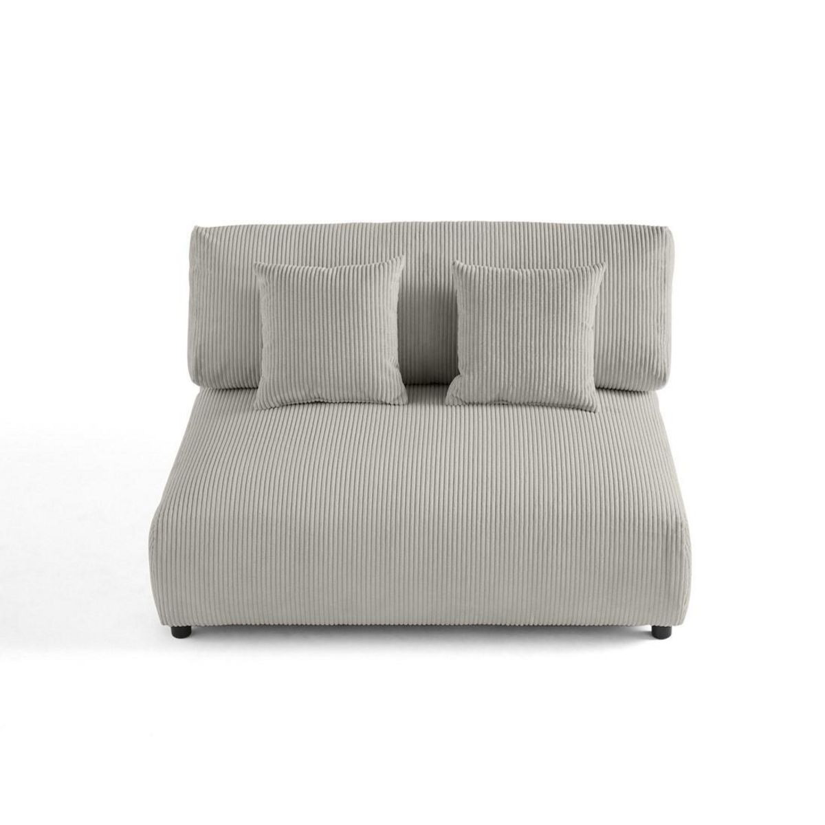 LISA DESIGN Garance - module d'assise 2 places sans accoudoirs - en velours côtelé