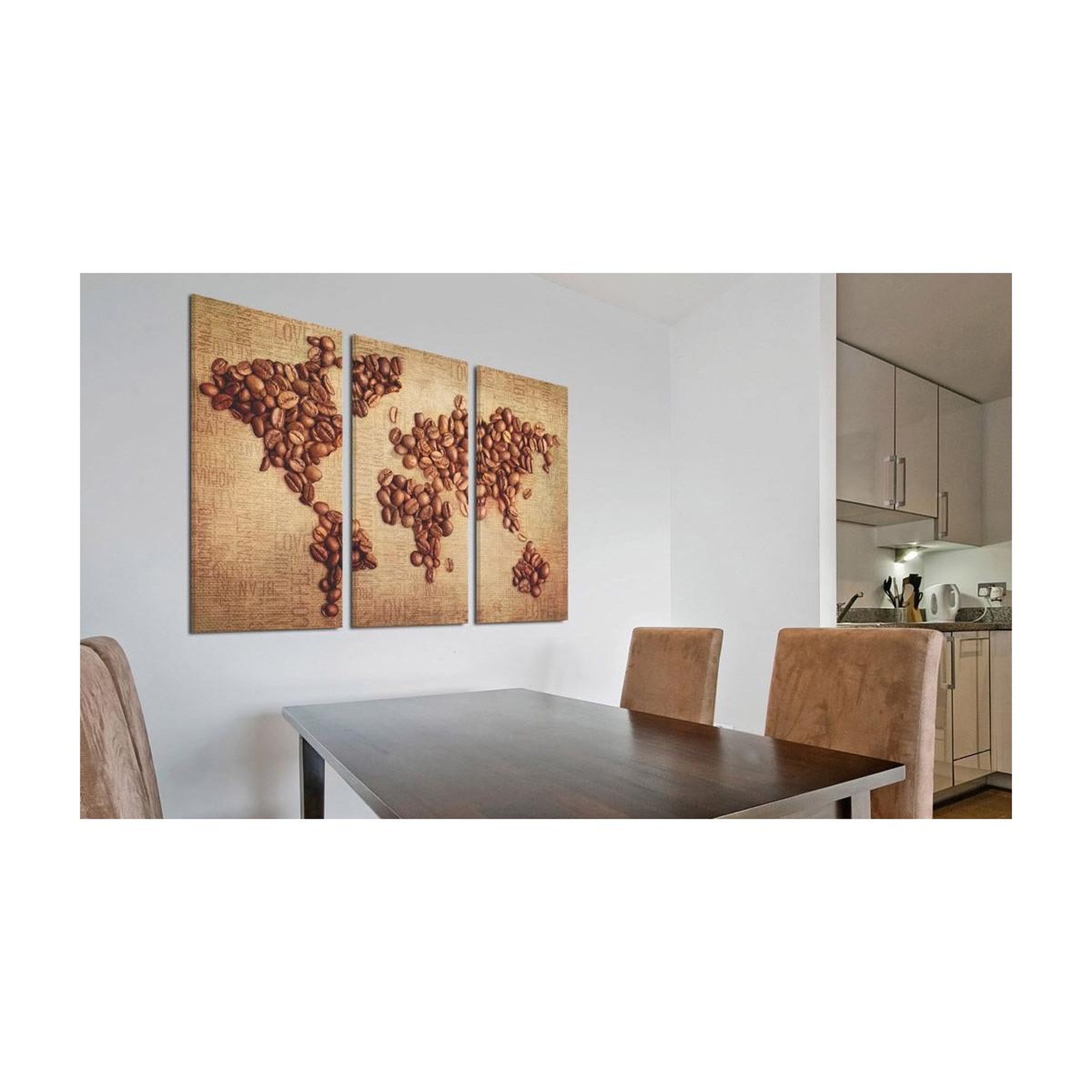 Voir la diapositive 2 : Paris Prix Tableau imprimé 3 panneaux  cafés du monde