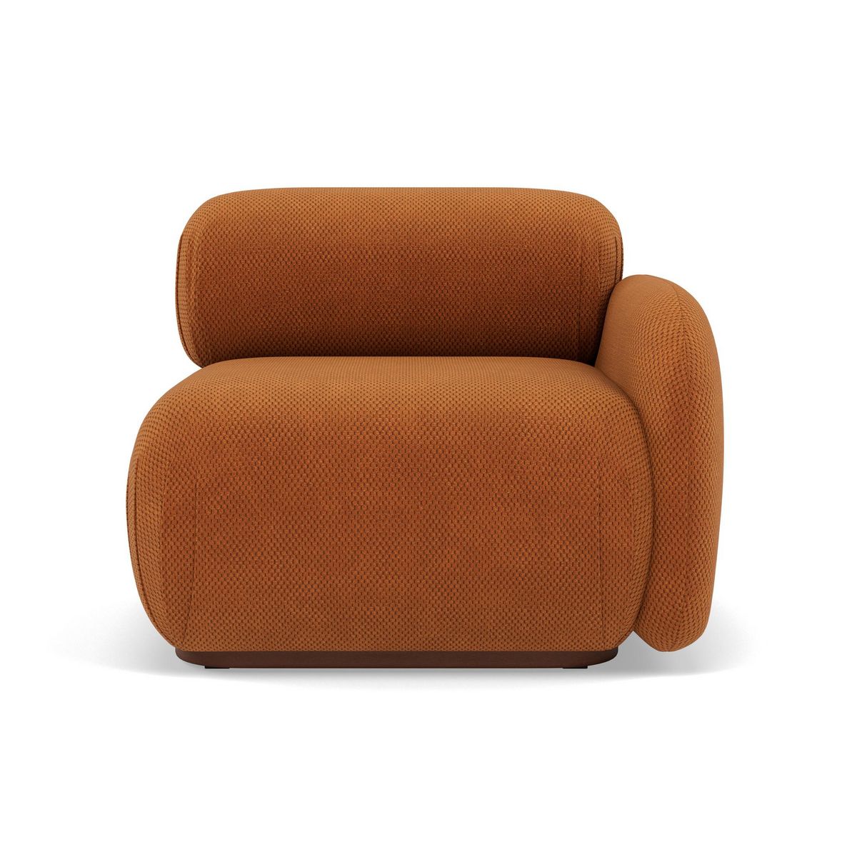 LISA DESIGN Penelope - module d'assise droit en velours texturé