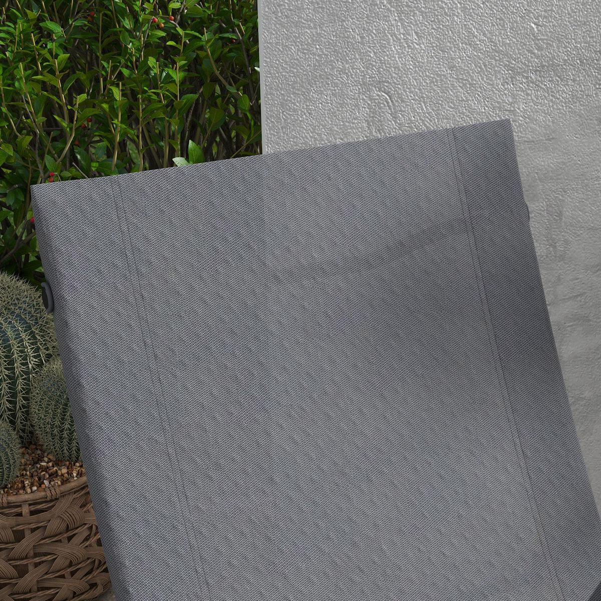 OUTSUNNY Ensemble fauteuil relax de jardin avec repose-pied métal noir tissu mesh gris