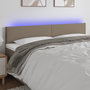 Voir la diapositive 1 : VIDAXL Tete de lit a LED Taupe 200x5x78/88 cm Tissu