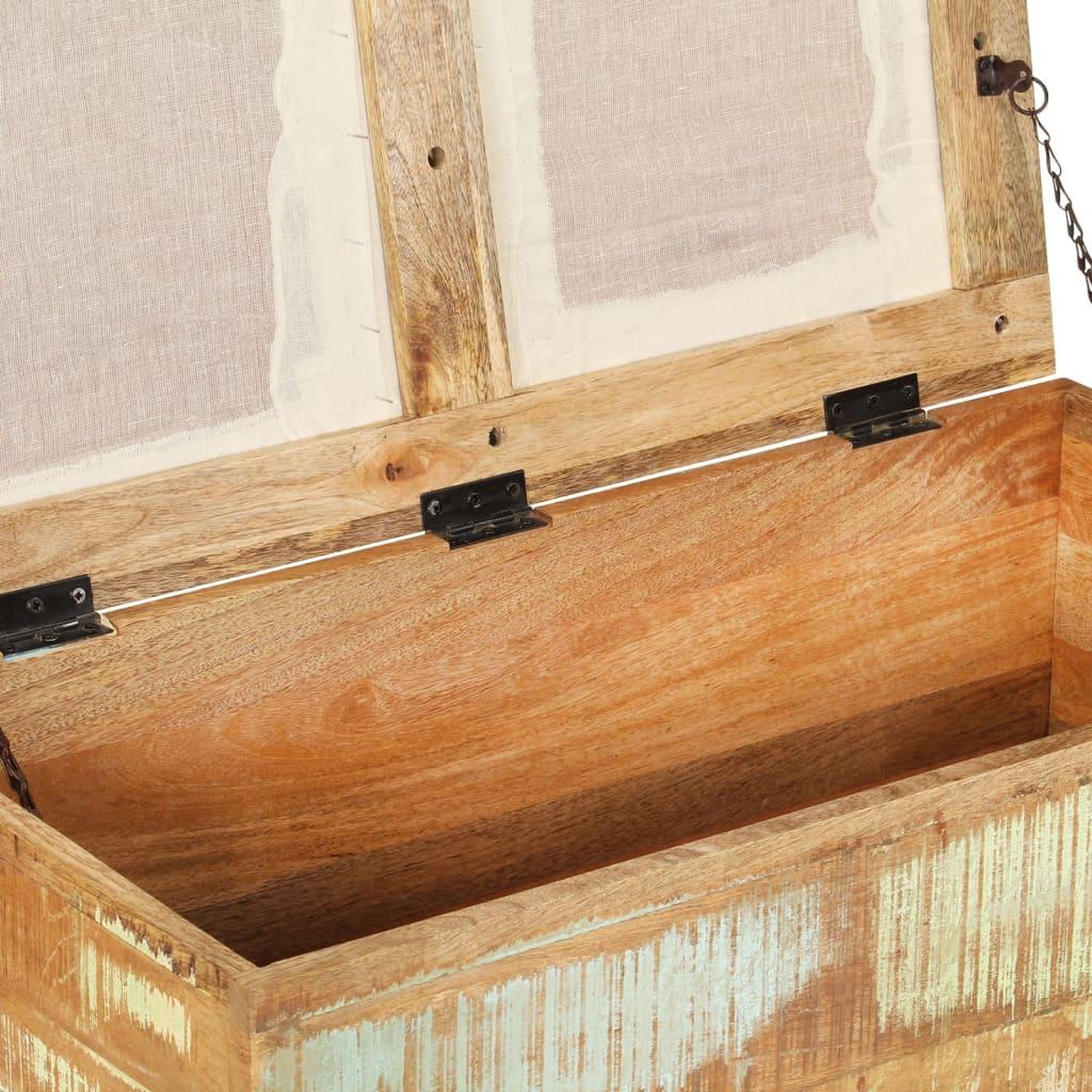 Voir la diapositive 5 : VIDAXL Banc de rangement Bois massif recycle 80 x 40 x 40 cm