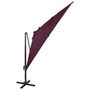 Voir la diapositive 2 : VIDAXL Parasol de jardin en porte-a-faux avec mat et lumieres LED