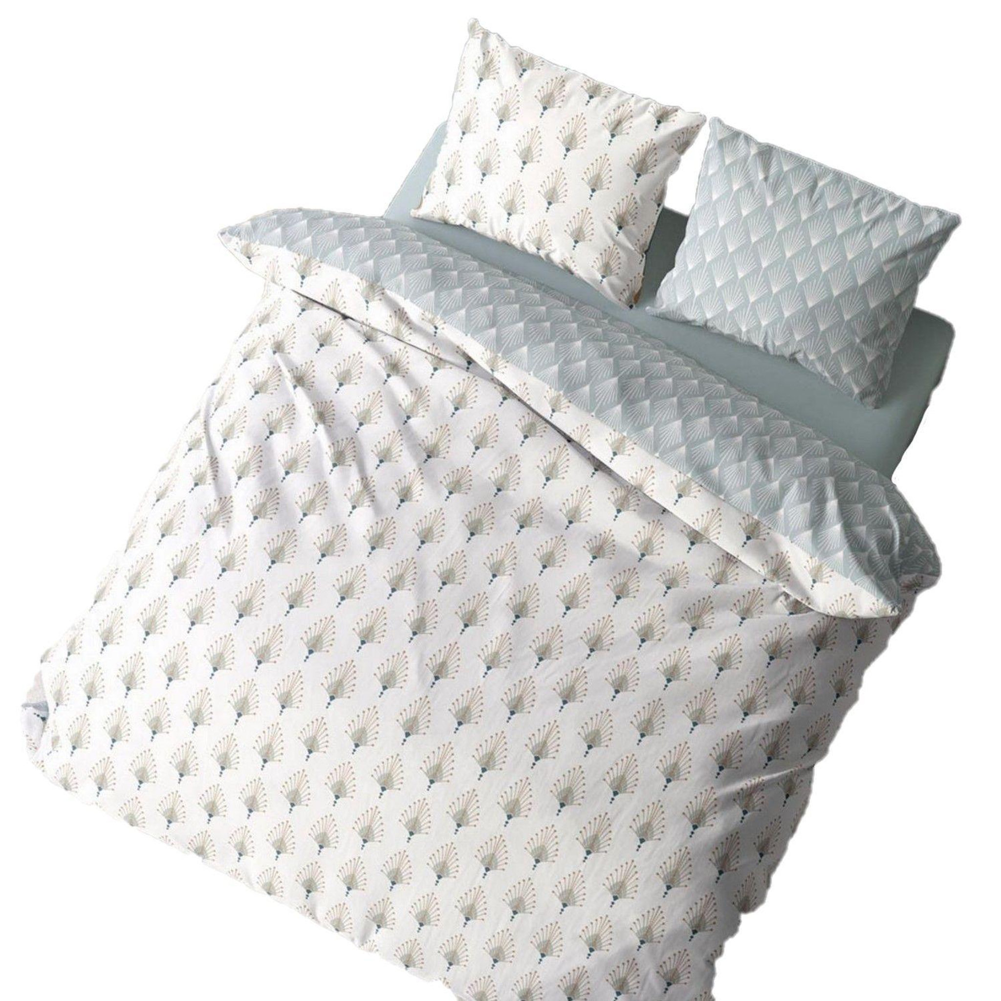 COTE DECO Parure de lit amador - microfibre 72 g/m² - 220 x 240 cm - bleu