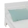 IDIMEX Lit double pour adulte THOMAS couchage 140 x 190 cm avec tête de lit, 2 places pour 2 personnes, en pin massif lasuré blanc