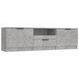 Voir la diapositive 2 : VIDAXL Meuble TV gris beton 140x35x40 cm bois d'ingenierie