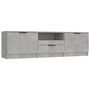 Voir la diapositive 2 : VIDAXL Meuble TV gris beton 140x35x40 cm bois d'ingenierie