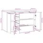 Voir la diapositive 6 : VIDAXL Buffet et 3 tiroirs Blanc brillant 120x41x75 cm Bois ingenierie