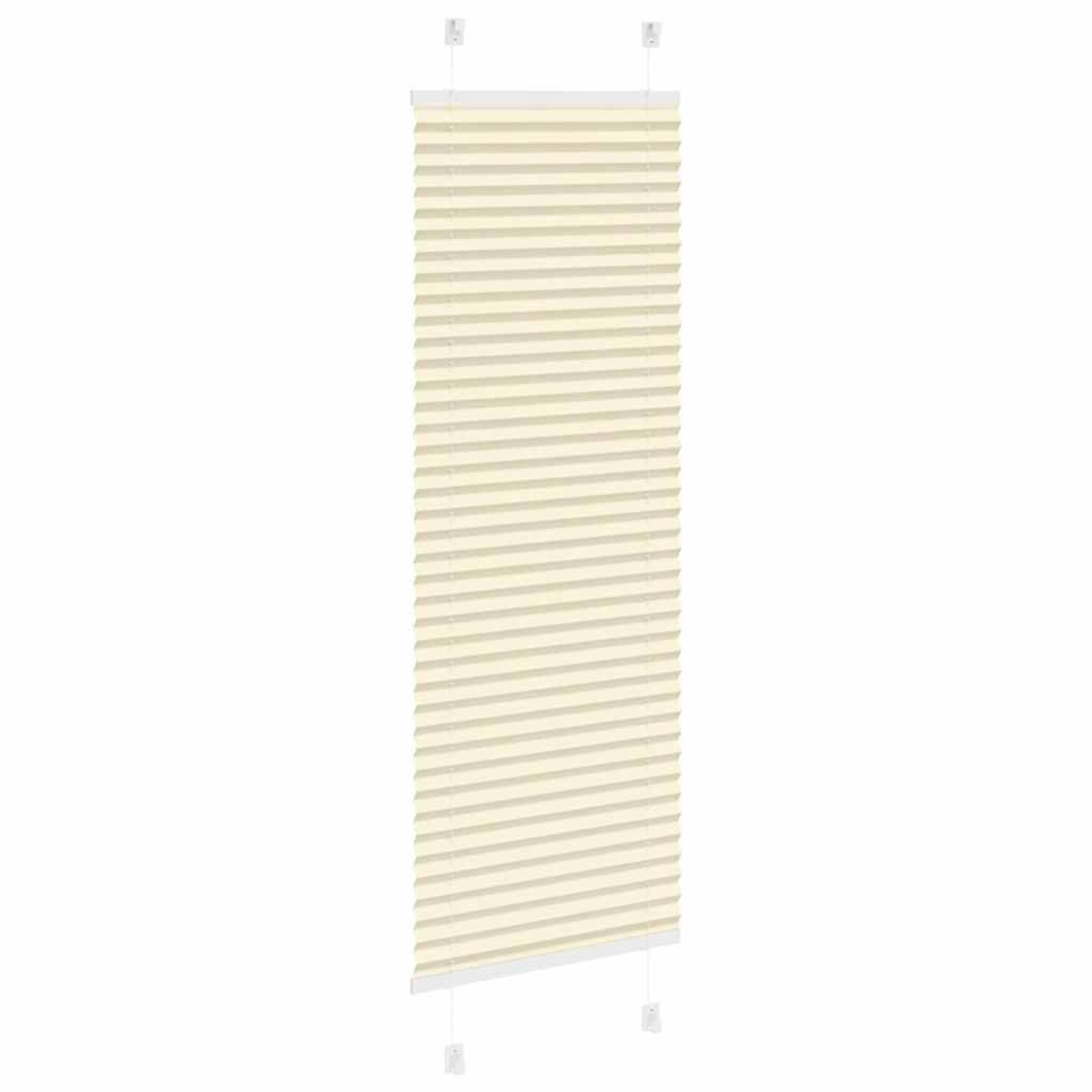 Voir la diapositive 4 : VIDAXL Store plisse creme 50x150 cm largeur du tissu 49,4 cm polyester