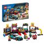 Voir la diapositive 2 : LEGO City 60389 Le garage de customisation, Jouet avec 2 Voitures, Atelier Automobile et 4 Minifigurines