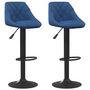 Voir la diapositive 2 : VIDAXL Tabourets de bar lot de 2 bleu velours
