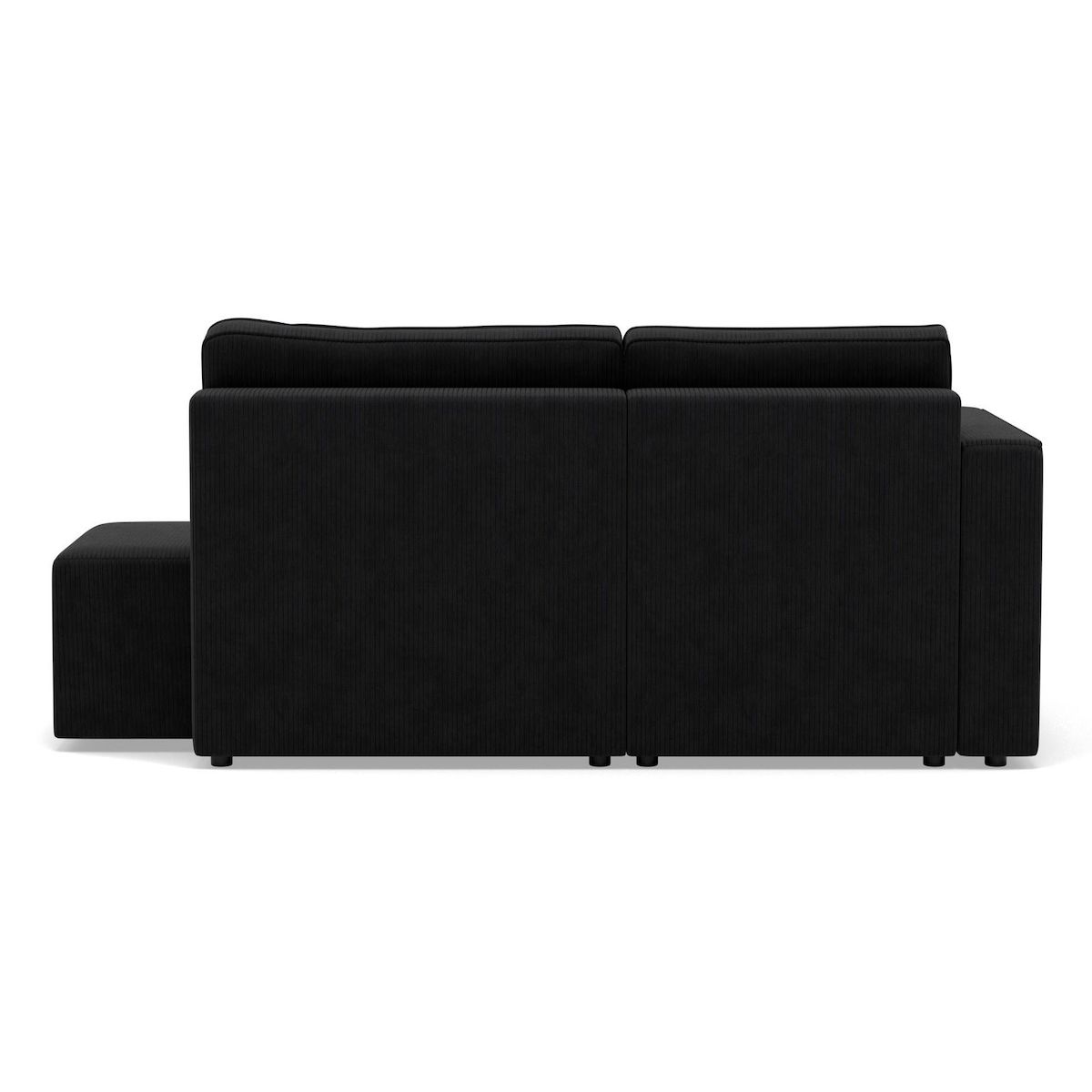 BEST MOBILIER Topaze - canapé d'angle gauche 4 places convertible avec coffre en velours côtelé