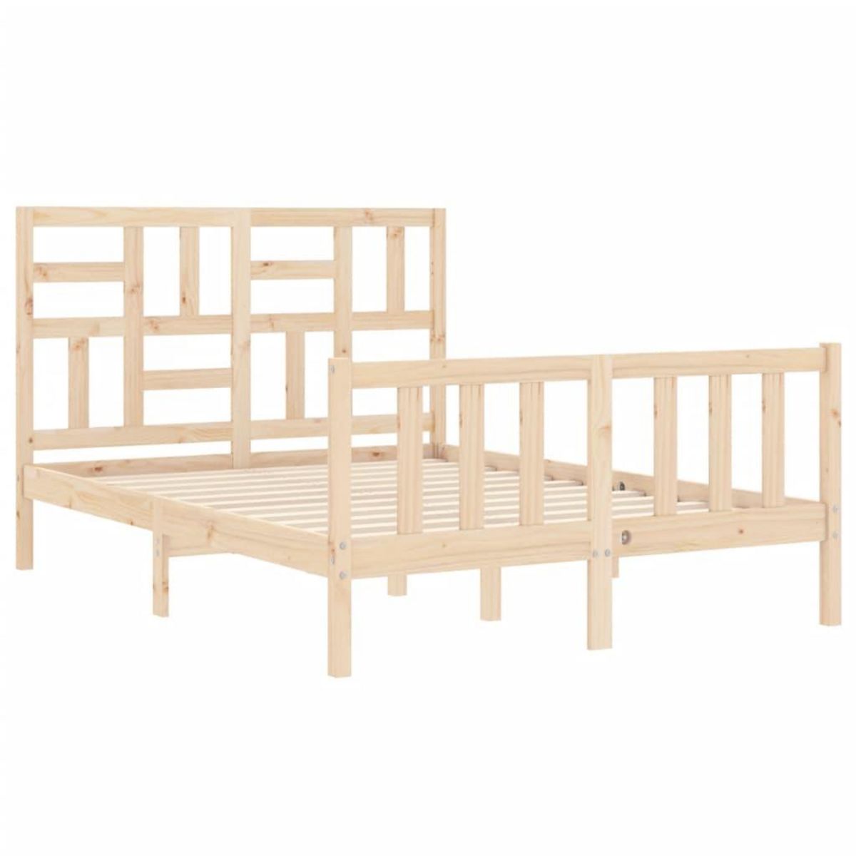 VIDAXL Cadre de lit sans matelas 140x190 cm bois de pin massif