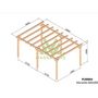 Voir la diapositive 2 : JARDIDECO Pergola en bois lamellé-collé Marseille 600 x 400 cm  - Maderland