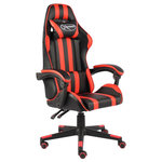 VIDAXL Fauteuil de jeux video Noir et rouge Similicuir